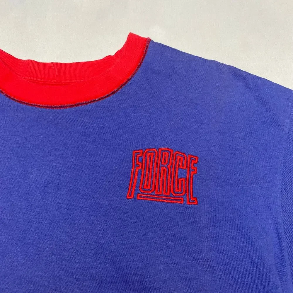 Vintage 90s Nike Force Reversible Tee Shirt Double Face Men's 22x26